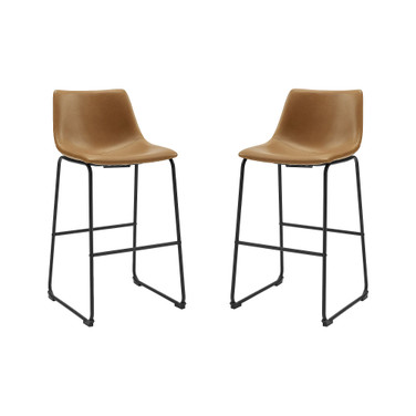 30" Faux Leather Barstool 2 Pack