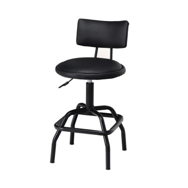 Adjustable Swivel Bar Stool PU Leather Steel Frame Chair