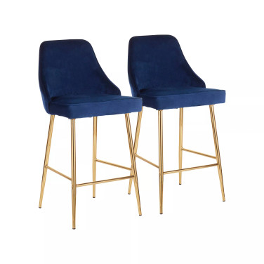 Marcel Gold Counter Stool, Set of 2