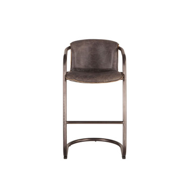 Chiavari Distressed Leather Bar Chairs, Set of 2