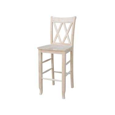 Double X-Back Bar Height Stool