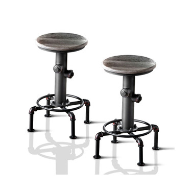 Zina Antique Black Counter Stool (Set of 2)