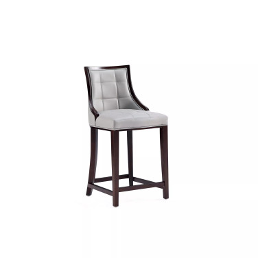 Fifth Avenue 19" Beech Wood Faux Leather Upholstered Counter Height Barstool