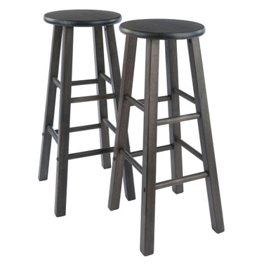 Element 29.98" 2-Piece Wood Bar Stool Set