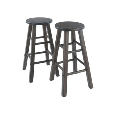 Home Decorative Element Counter Stools, 2-Pc Set, Oyster Gray