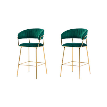 Bellai Fabric 29" Bar Chair, Set of 2