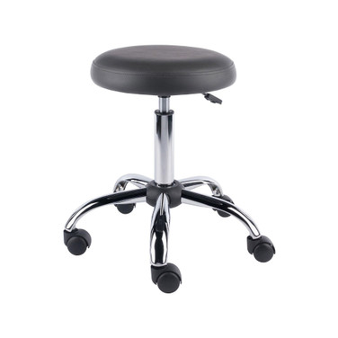 Home Decorative Clyde Adjustable Cushion Seat Swivel Stool - Charcoal and Chrome