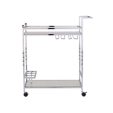 Ivers Metal Mirrored Bar Cart