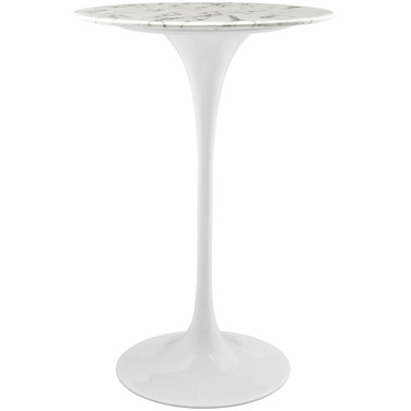 Lippa 28" Artificial Marble Bar Table