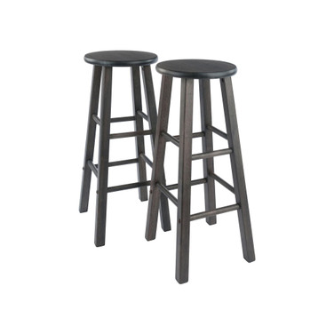 Home Decorative Element Bar Stools, 2-Pc Set, Oyster Gray