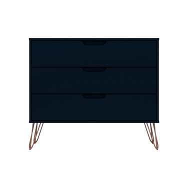 Rockefeller Medium Density Fiberboard 3-Drawer Dresser