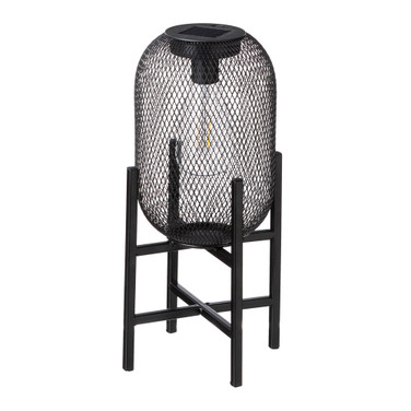 Mesh Solar Powered Outdoor Lantern with Stand, 14.25"