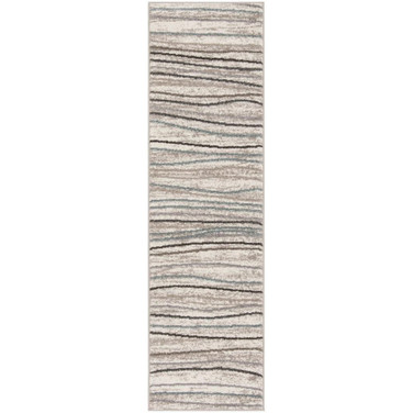 Amsterdam Cream and Beige 2'3" x 8' Runner Outdoor Area Rug