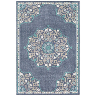 Alfresco ALF-9678 Charcoal 2'3" x 4'6" Area Rug, Indoor/Outdoor