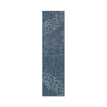 Liora Manne Carmel School of Fish 1'11" x 7'6" Runner Rug