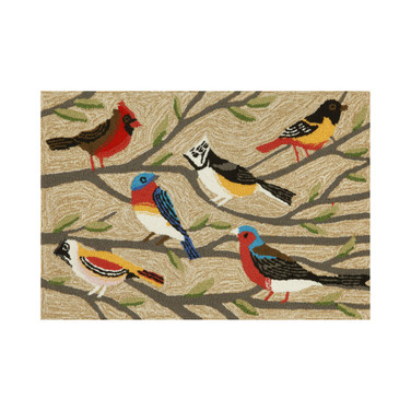 Liora Manne Front Porch Indoor/Outdoor Birds Multi 2' x 3' Area Rug