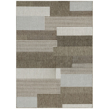Monaco Starboard Grey-Sand 2'3" x 11'9" Indoor/Outdoor Runner Rug