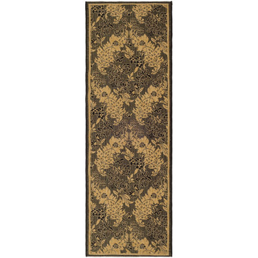 Courtyard Black and Natural 5'3" x 7'7" Outdoor Area Rug