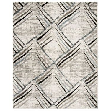 Amsterdam Cream and Charcoal 9' x 12' Outdoor Area Rug