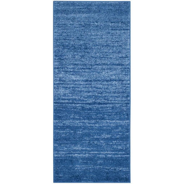 Adirondack Light Blue and Dark Blue 2'6" x 8' Runner Area Rug