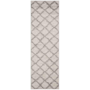 Adirondack Ivory and Silver 2'6" x 8' Runner Area Rug