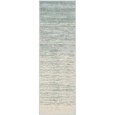 Adirondack Slate and Cream 2'6" x 6' Runner Area Rug