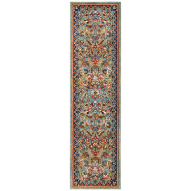 Spice Market Tigris Aquamarine 2'4" x 7'10" Runner Rug