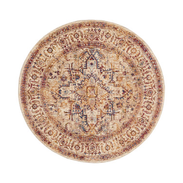 Taza Heriz 5' Round Area Rug