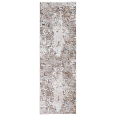 Solar SOR-2300 Taupe 3' x 9'10" Runner Area Rug