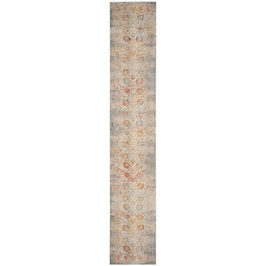 Vintage Persian Grey and Multi 2'2" x 10' Runner Area Rug