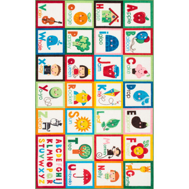 Alphabet Block MCGZ08A Multi 8' x 10' Area Rug