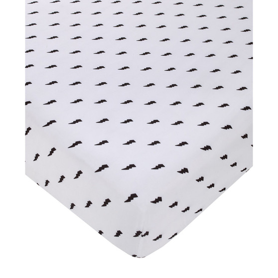 Lightning Bolt Nursery Fitted Crib Sheet