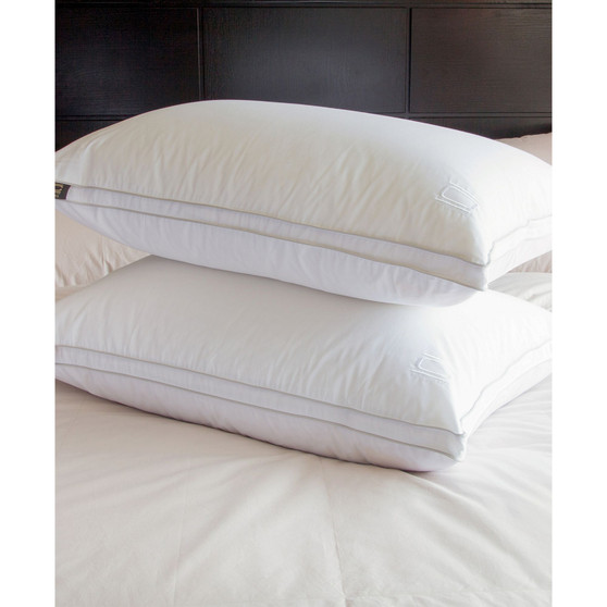 300 Thread Count 100% Cotton White Goose Down Pillow, Standard