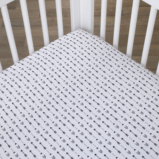 Little Man Cave Arrows Nursery Fitted Crib Sheet