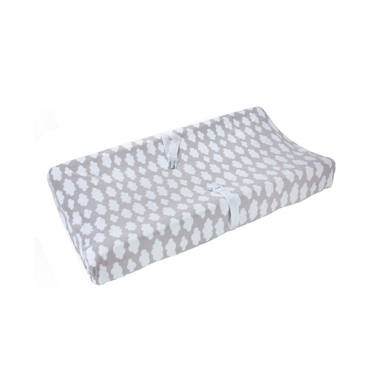 Cloud Print Plush Velboa Changing Pad Cover