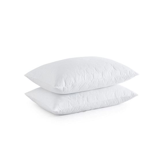 Teardrop Quilted Goose Down and Feather Bed Pillows, 2 Piece, Standard/Queen