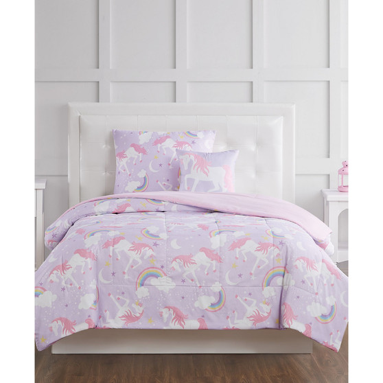 Rainbow Unicorn Twin 3 Piece Comforter Set