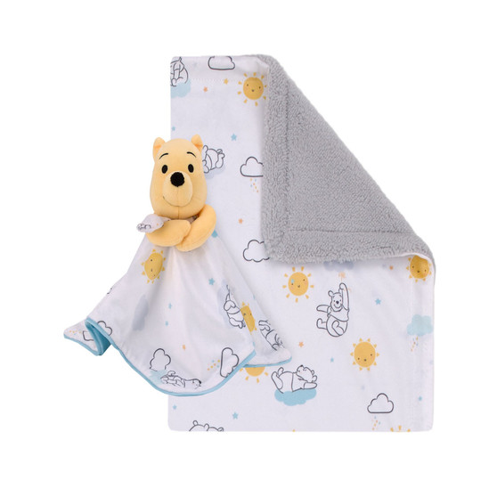 Winnie the Pooh Baby Blanket and Security Blanket Set, 2 Pieces
