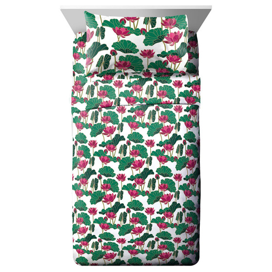 Mulan Umbrella Twin Extra Long Sheet Set, 3 Pieces