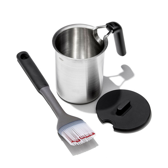 Grilling 3-Pc. Basting Pot & Brush Set