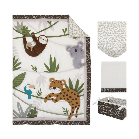 Jungle Gym 4 Piece Nursery Crib Bedding Set