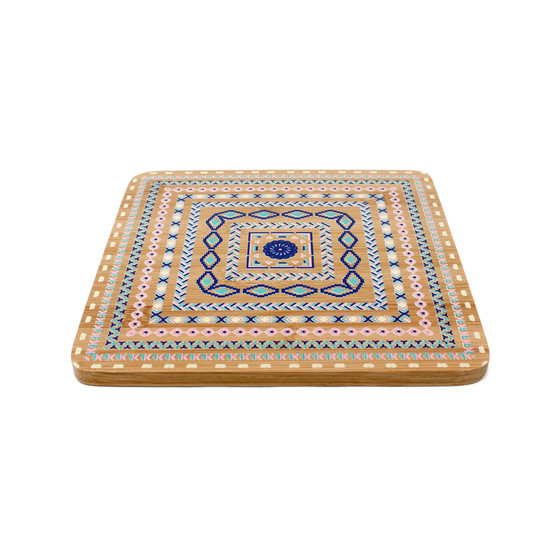 Bamboo Multi-Colored Trivets, Set Of 4
