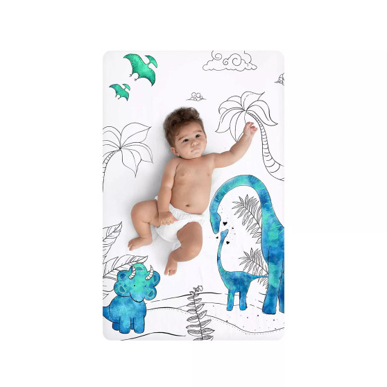 Fitted Mini Crib Sheet, Cotton, Hypoallergenic & Breathable, 24x38 in.