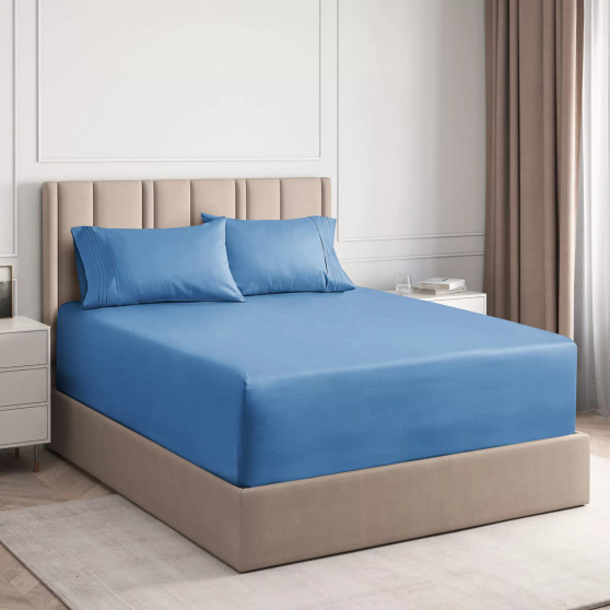 4 Piece Extra Deep Pocket Microfiber Sheet Set - Queen