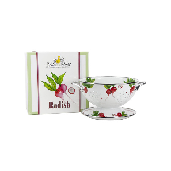 Radish Enamelware 2-Piece Giftboxed Colander