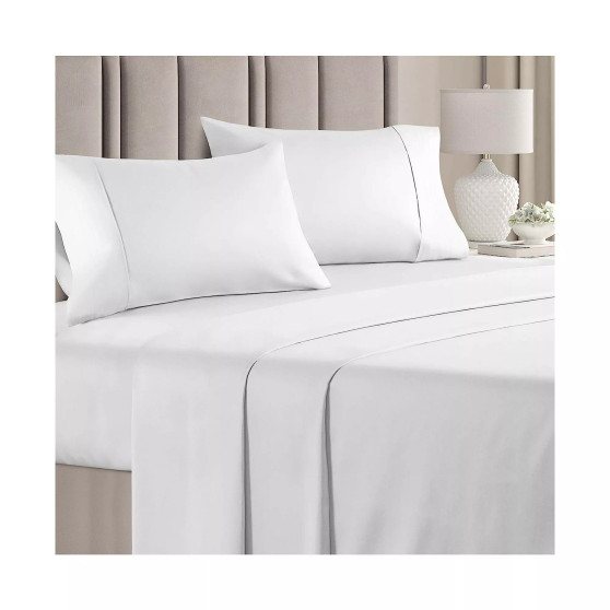 4 Piece 100% Cotton 400 Thread Count Sheet Set - Queen