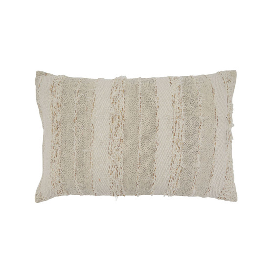 Fringed Stripes Decorative Pillow, 16" x 24"