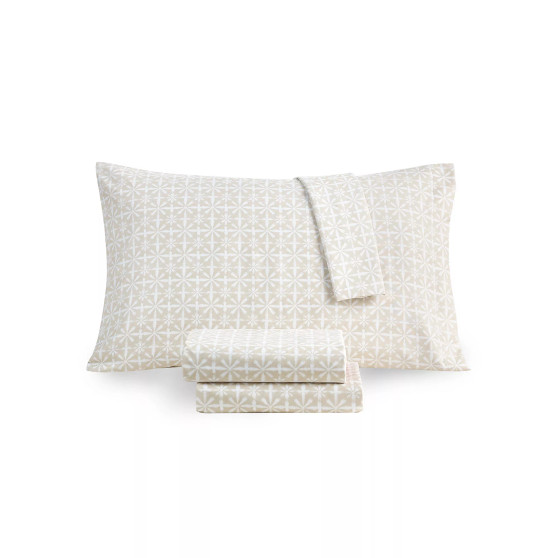 Printed Microfiber 3 Pc. Sheet Set, Twin, Created for Macy's