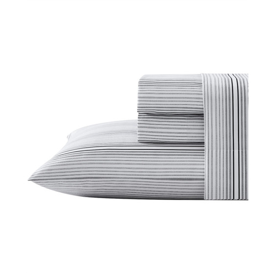 CLOSEOUT! Lexington Stripe Cotton 4 Pc Sheet Set, Queen