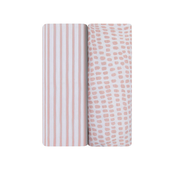 Waterproof Changing Pad Cover Set | Cradle Sheet Set 100% Cotton Jersey